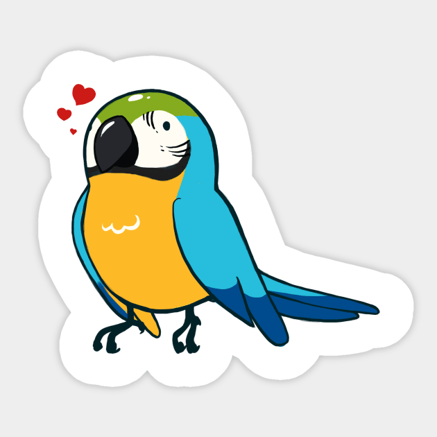 Macaw 1 Sticker by Shemii